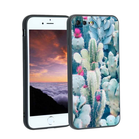 Compatible with iPhone 7 Plus Phone Case, Cactus-129 Case Silicone Protective for Teen Girl Boy Case for iPhone 7 Plus