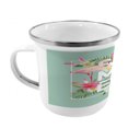 thumbnail image 2 of Floral Steel Camping Mug, Tropical Flower with Flamingos Retro Wedding Romance Petals Graphic Artwork, Printed Thermal Cup for Camping and Outdoor Activities, by Ambesonne, 2 of 2