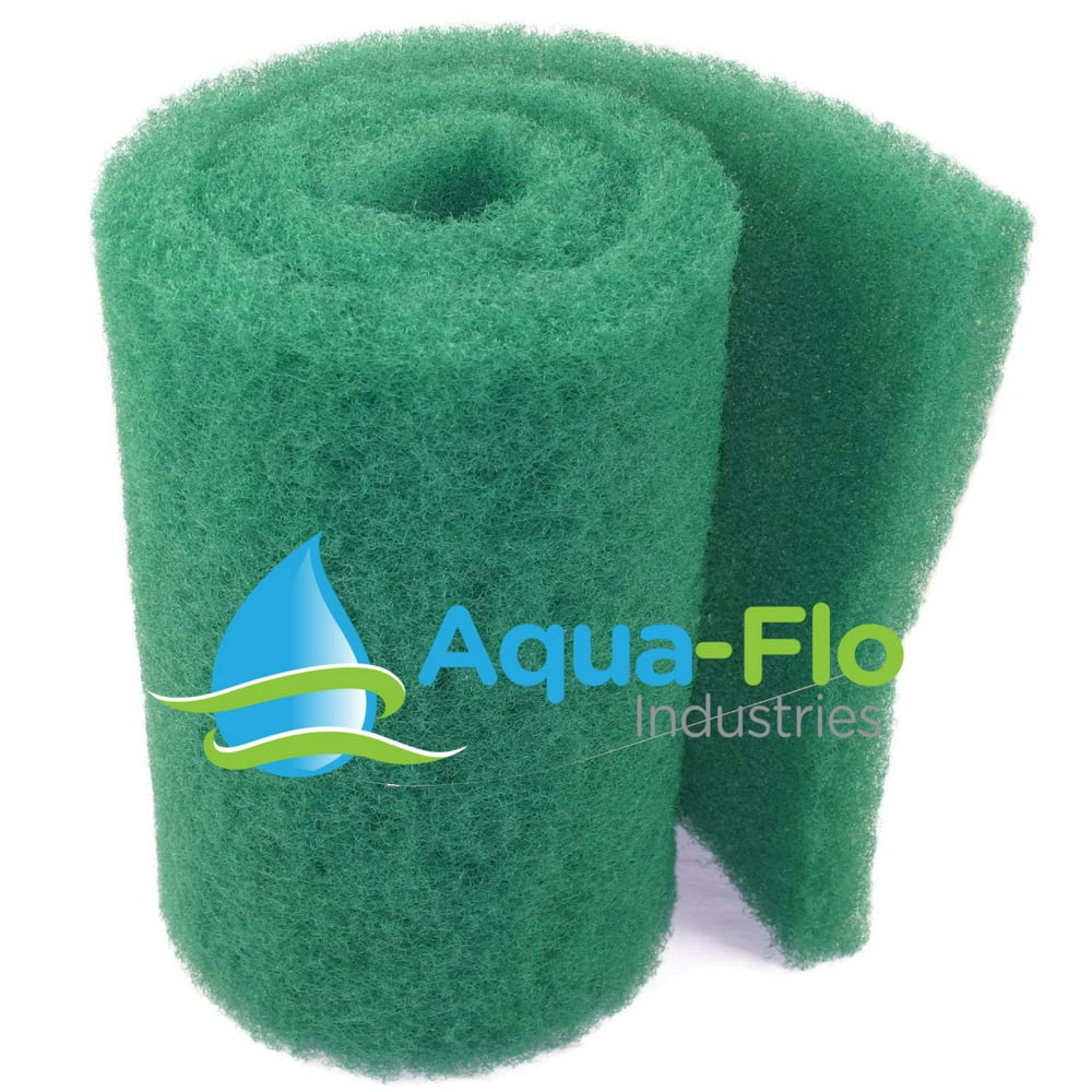 24" x 56" x 2" Green AquaFlo Medium Density Bulk Filter Media Roll for