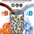 thumbnail image 3 of Leopard Print 30oz Handheld Travel Tumbler with Handle – Double Wall Stainless Steel Insulated Cup, Flip Straw Lid, Leak-Proof & BPA-Free for Hot and Cold Drinks – Durable Coffee & Juice Mug Black, 3 of 6