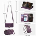 thumbnail image 3 of Floral Embossed Zipper Wallet Case for Samsung Galaxy S24 FE, Soft TPU and PU Leather with Lanyard & Card Slots & Kickstand & Magnetic Clasp, Shockproof Drop Protective Rugged Case Cover, Purple, 3 of 13