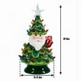 thumbnail image 2 of Red Xmas Ornaments, Resin Christmas Tree Tabletop Decoration With Lights - 11 Inch For Home Office And Holiday Decorations, 2 of 4