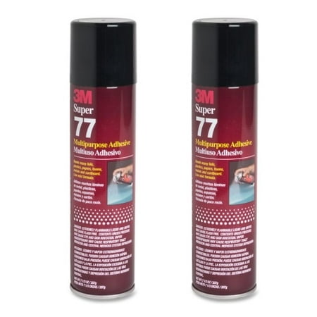 QTY 2 3M 7.3 oz SUPER 77 SPRAY Glue Adhesive Great for School Science Projects Foam (Best Adhesive For Cardboard)