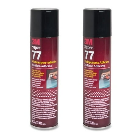 Extra Strong Super Glue - QTY 2 3M 7.3 oz SUPER 77 SPRAY Glue Multipurpose Bond General Strong Adhesive for Canvas Frame