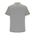 thumbnail image 3 of Camisa Casual Sólida de los Hombres, Top de Manga Corta de Ajuste Suelto de Verano con Bolsillo de Botón para Uso Al Aire Libre Y Diario, Blusa Ligera, 3 of 6