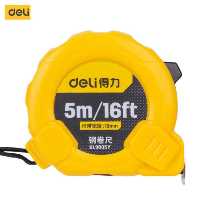 Cinta métrica DELI de 4,8 m de Kutir - Gancho magnético, funda de goma sólida con absorción de impactos