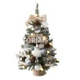 thumbnail image 2 of KOYPTL Tabletop Christmas Tree Artificial Encrypted Decorated with Flocking Beads Bow with Wooden Base for Bedroom Night Light Living-room Window Kitchen Counter Holiday Christmas Decoration, 2 of 6