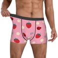 thumbnail image 2 of Kdxio Men's Boxer Briefs with Strawberry and Ladybugs Print - Comfortable and Breathable Underwear for Everyday Wear, 2 of 7