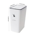 thumbnail image 4 of Kitchen Trash Can, Step-On Garbage Can with Lid, Tall Kitchen & Bathroom Trash Can, Small Office Waste Bin, White - Xuniizn, 4 of 10