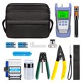 thumbnail image 1 of Kit de herramientas de fibra óptica FTTH (19 piezas/juego) con cortadora de fibra, medidor de potencia óptica de 10 mW, localizador visual de fallos, bolsa de accesorios -70 ~ +10 dBm, 1 of 5