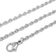 thumbnail image 2 of Mens Stainless Steel Simple Silver Circle Ring Necklace - 20 Inch Chain, 2 of 6