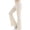 White, variant on CQONEPT Girls Flare Leggings with Slits Wide Leg Yoga Pant Ice Silk Workout Gym Bell Bottom Pants for Teen 2-13 Years Gray 2-3Years