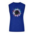 thumbnail image 3 of Gibobby Camisa de mujer sin mangas casual con estilo top camisas(Azul,XG), 3 of 4