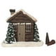 thumbnail image 1 of Log Cabin Incense Burner Christmas Resin Snowy House Miniature Ornaments Rustic Chimney Fragrance Burner Gift, 1 of 5