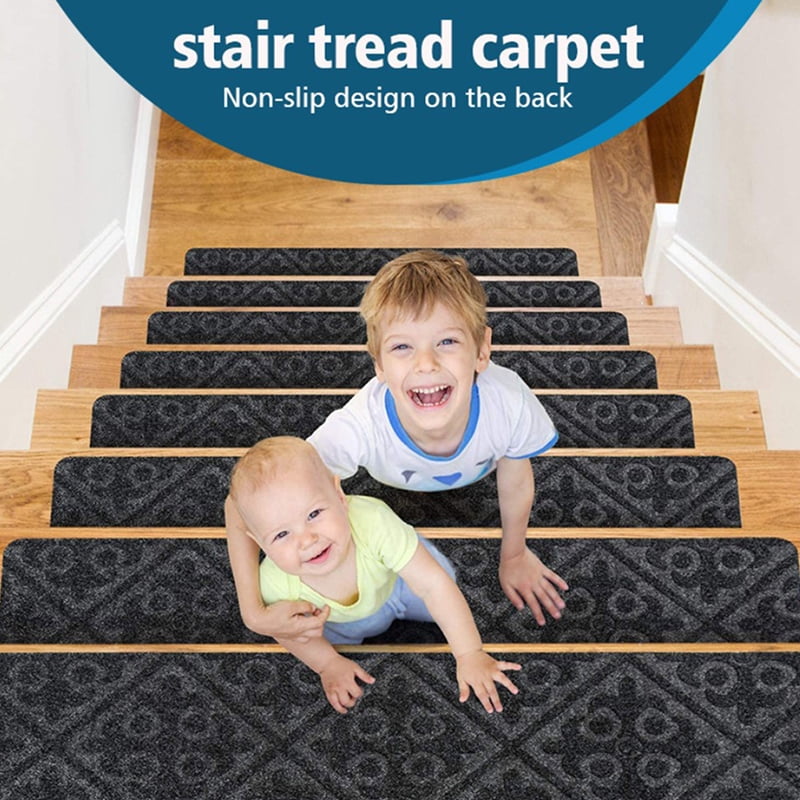 New Stair Mat Square Non-slip Step Treads Rug Self-adhesive Carpet Floor Mat 1pc 