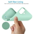 thumbnail image 6 of For Apple iphone 17 Case, Liquid Silicone Cell Phone Case for iphone 17, Ebizware Shockproof Full-Body Protective Rugged Rubber Ultra Slim Cover with Microfiber Lining - Mint, 6 of 9