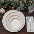 thumbnail image 4 of Balsa Circle 25 White 10" Round Disposable Paper Plates Gold Porcelain Design Party Events Tableware Decorations, 4 of 8