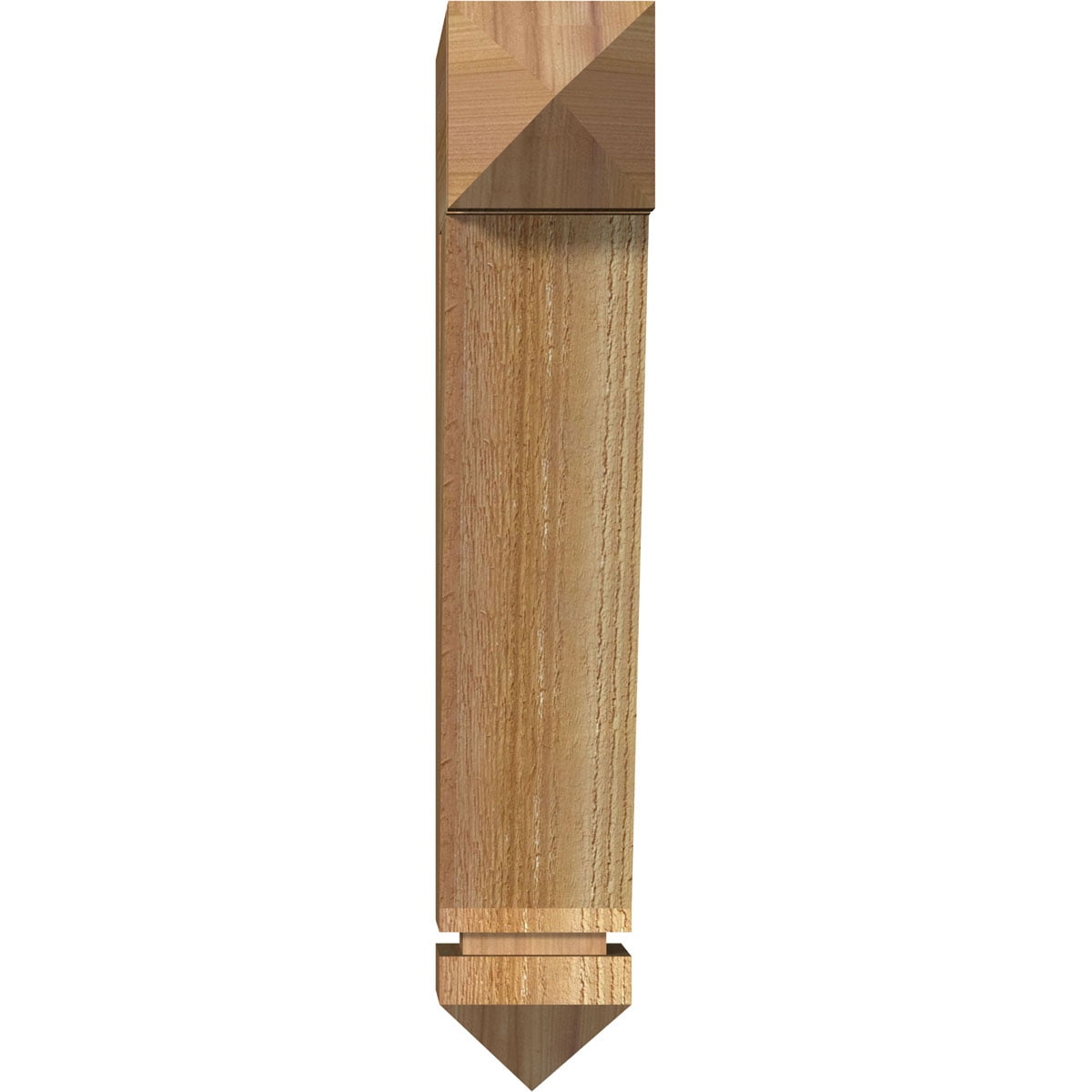 Ekena Millwork 4"W x 14"D x 22"H Traditional Arts & Crafts Rough Sawn Bracket, Western Red Cedar