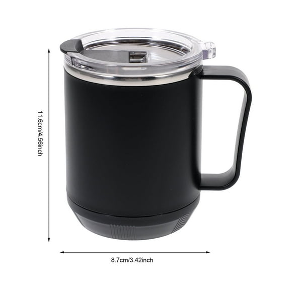 HOOWIFFY Traveling Coffee Mug Stainless Steel with Silicone Lid 1Set