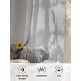 thumbnail image 6 of Sheer Curtains 72 Inches Long, Funny Yak Semi Sheer Curtains Light Filtering Window Treatment, Cute Art Vintage Lovely Animals on Bathtub Privacy Voile Drapes for Living Room Bedroom 52x72 Inch, 6 of 7