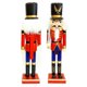 thumbnail image 2 of Cascanueces de soldado tradicional con uniforme rojo, decoración navideña festiva. Espada, 2 of 7