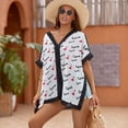 thumbnail image 3 of Love Red Shape Pattern Women's Swimsuit Coverup Summer Beach Cover Up Bathing Suit Dress, 3 of 6