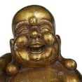 thumbnail image 5 of 11" x 23" Bronze Polystone Meditating Buddha Sculpture with Engraved Carvings and Relief Detailing, by DecMode, 5 of 8