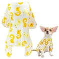 thumbnail image 2 of LGCASL Pet Clothes Clearance! Chihuahua Pajamas Dog Pajamas for Small Dogs Girl Boy Soft Pet Tiny Dog Clothes Outfit (Yellow, L), 2 of 6