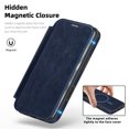 thumbnail image 4 of TECH CIRCLE For iPhone 16 Plus Flip Wallet Phone Case 6.7" 2024 Release with 3 Card Slots, RFID Blocking, Compatible with MagSafe, Magnetic Closure, PU Leather Protective Lightweight Cover, Blue, 4 of 8