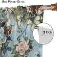 thumbnail image 5 of Rose Curtains, Lovely Pink White Rose Natural Botanical Print Pattern, Bedroom Living Room Kitchen Blackout Noise Reduction Curtains42X84x2 Inch, 5 of 6