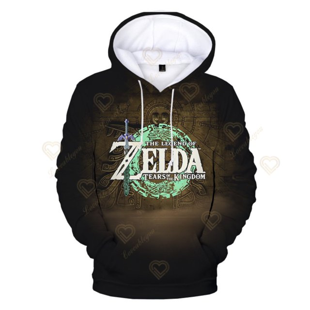 Sudadera con capucha de Zelda para hombre, ropa con estampado 3D de Zelda, lágrimas del Reino, jerséis Harajuku, niños y niñas xuanjing unisex