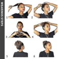 thumbnail image 5 of Extensión de moño de cabello humano, pieza de cabello de moño desordenado, coleteros de cabello rizado, extensiones de cola de caballo de moño para mujeres y niñas, postizo de donut Updo Bot, 5 of 5