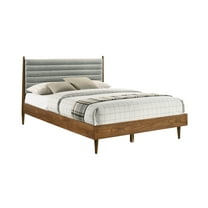 Artemio Queen Platform Wood Bed Frame in Walnut Finish