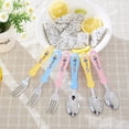 thumbnail image 4 of EeaseCA Children's Spoon and Fork Set Toddler Stainless Steel Flatware Tableware with Cartoon Handle (Blue), 4 of 4