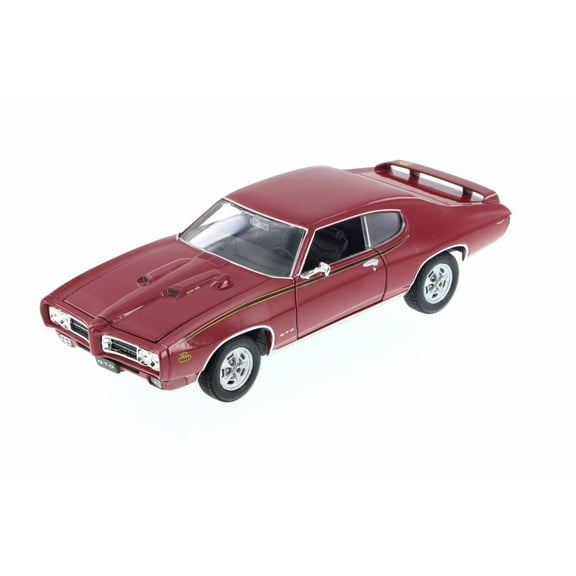 1969 Pontiac GTO, Red - Welly 22501WR - 1/24 Scale Diecast Model Toy Car