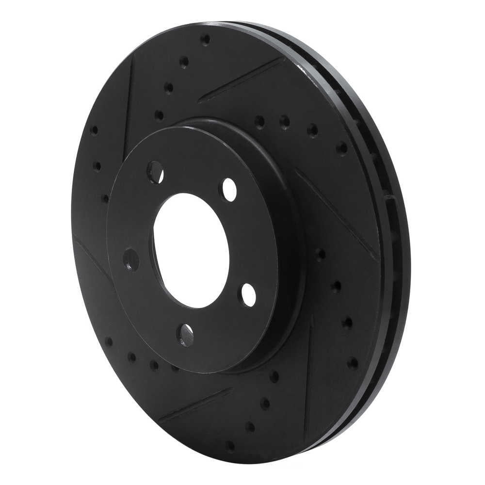 Dynamic Friction Company 633-54039L DFC Brake Rotor - Drilled And Slotted - Black
