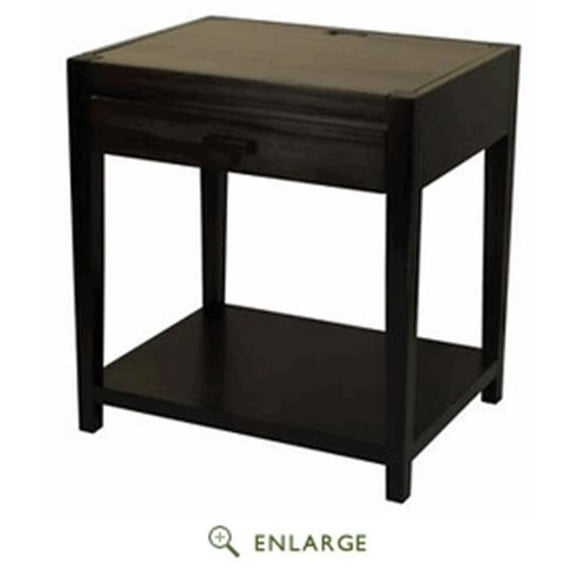 Casual Home 649-23 Notre Dame Night Stand with USB Port, Espresso