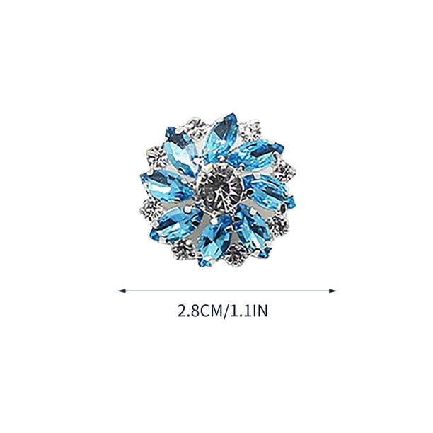 Flor Agua Diamante Botón de Vidrio Diy Decoración Hecha a Mano Diamante Botón Camisa