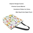thumbnail image 3 of FORMRS Womens Canvas Tote Bag with Zipper Inner Pocket Shoulder Handbag, Cute Vegetables, 3 of 7