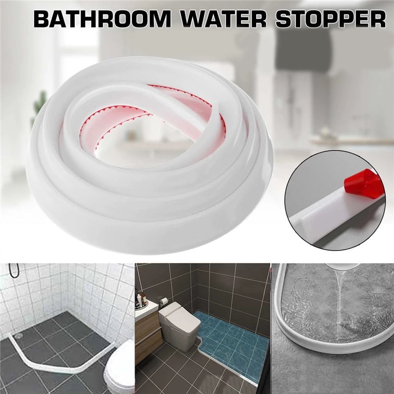 Water Stopper Barriers Floor Partition Strip Shower Screen For Bathroom Kitchen 