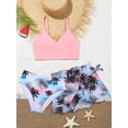 thumbnail image 6 of HWJAD Girls Swimsuit 3 Piece Bathing Suits Bikini Set with Beach Cover Up Skirt Girls' Swimwear 9-14 Years, 6 of 6