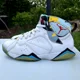 thumbnail image 3 of Ni - ke Ni - ke Air Jordan 7 Retro N7 White Ice Cube Blue Mens 12 744804-144 Sneakers, 3 of 5