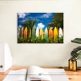 thumbnail image 3 of Elephant Stock Surfboard Row Wall Art - Horizontal Canvas Wall Art - Living Room Wall Decor - Hobbies And Lifestyle Canvas - Blue And Orange Decor - 12" x 8", 3 of 8