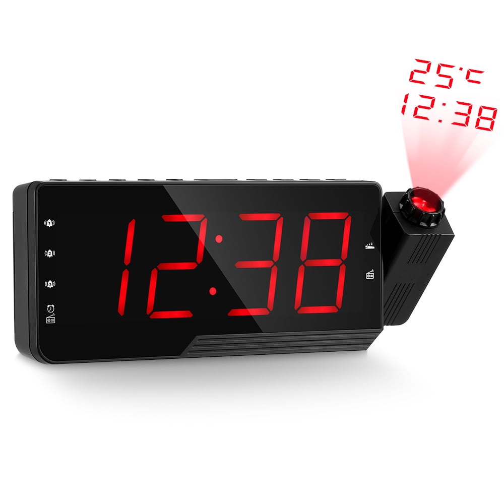 Projection Alarm Clock, LED Digital Projection Alarm Clock for Bedrooms