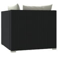 thumbnail image 5 of vidaXL 2-Seater Sofa with Cushions Black Poly Rattan, 5 of 5