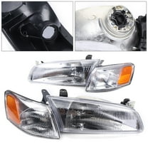 Left Right Headlights Headlamps w/ Corner Lights Set For 1997-1999 Toyota Camry