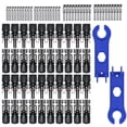 thumbnail image 1 of 10-100 pares de enchufe solar MC4 + conector de cable de acoplamiento de enchufe 2,5-6 mm2; 10/20 pares de enchufes solares para sistema solar de acoplamiento de toma de cable impermeable MC5, 1 of 5