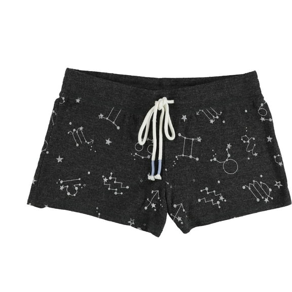 P.J. Salvage Womens What's Your Sign Pajama Shorts, Grey, Small