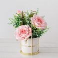 thumbnail image 4 of Artificial Hydrangea with Small Ceramic Vase Fake Silk Variety Flower Fake Flowers, 4 of 5
