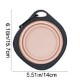 thumbnail image 3 of Cuenco plegable portátil para animales pequeños: recipiente de viaje flexible de goma para agua y comida; taza para comer al aire libre con gancho para mascotas durante los paseos., 3 of 6